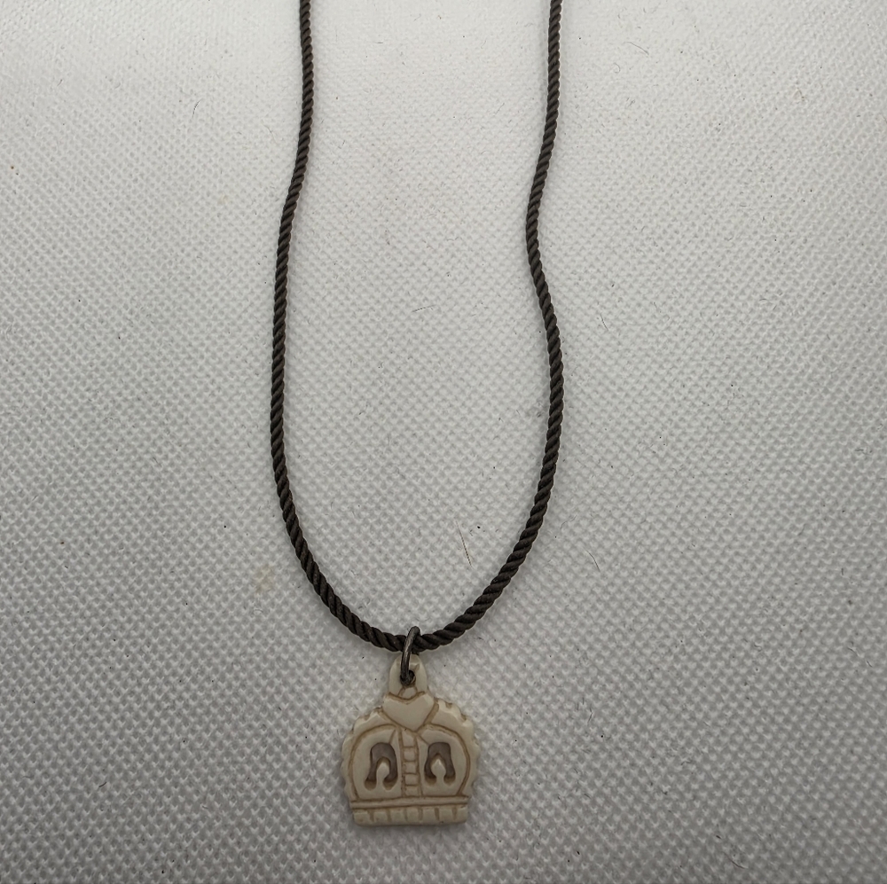 Juicy Couture Crown Pendant Necklace 17.5"